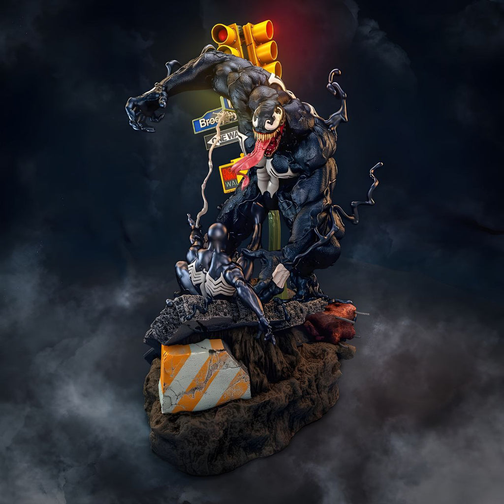 Figurine Venom vs Spider-Man Costume Noir – Marvel – Statue Résine 3D Haute Définition