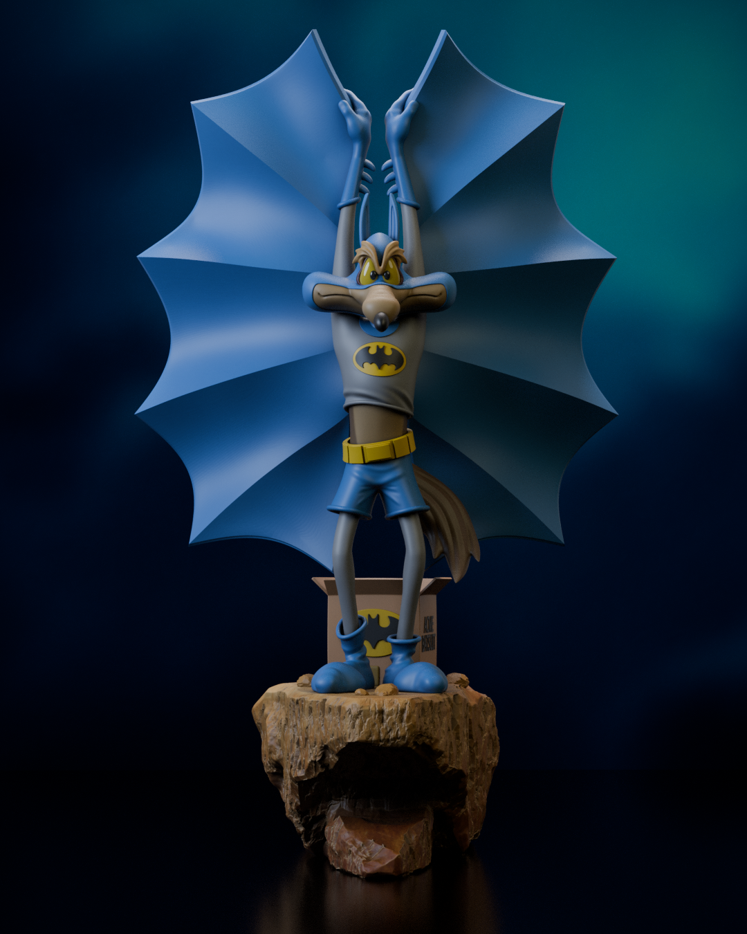 Figurine Wile E. Coyote Batman Edition | Statue Collector