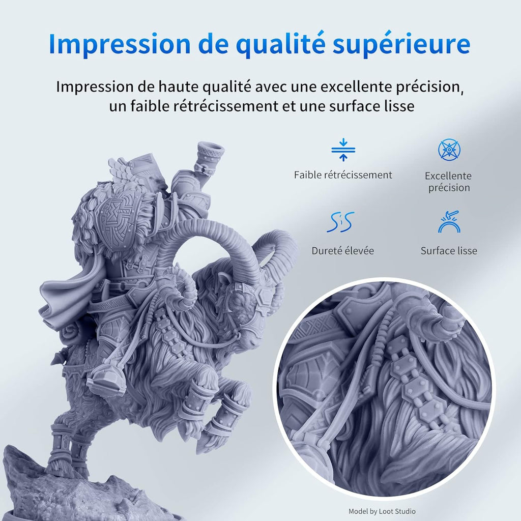 ANYCUBIC Résine Imprimante 3D Standard UV 405nm 1kg - Gris - IR3D