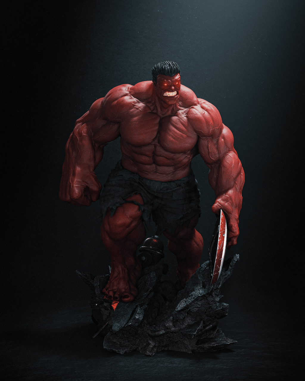 Fichier STL Red Hulk - Marvel - IR3D