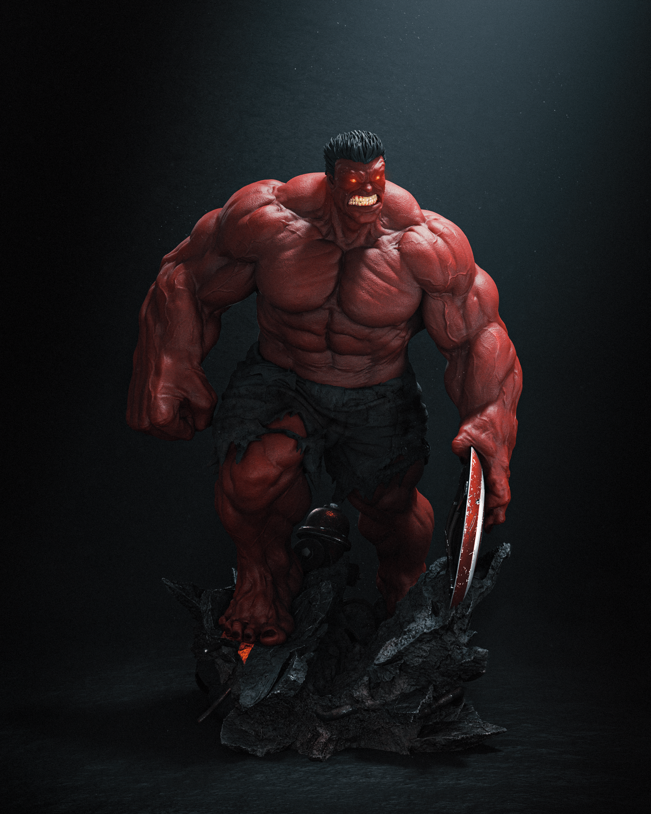 Fichier STL Red Hulk - Marvel - IR3D