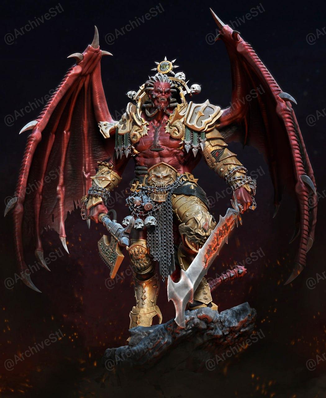 Figurine Angron Warhammer - IR3D