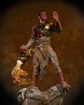 Figurine Atrocitus Red Lantern en résine 3D, vue de face