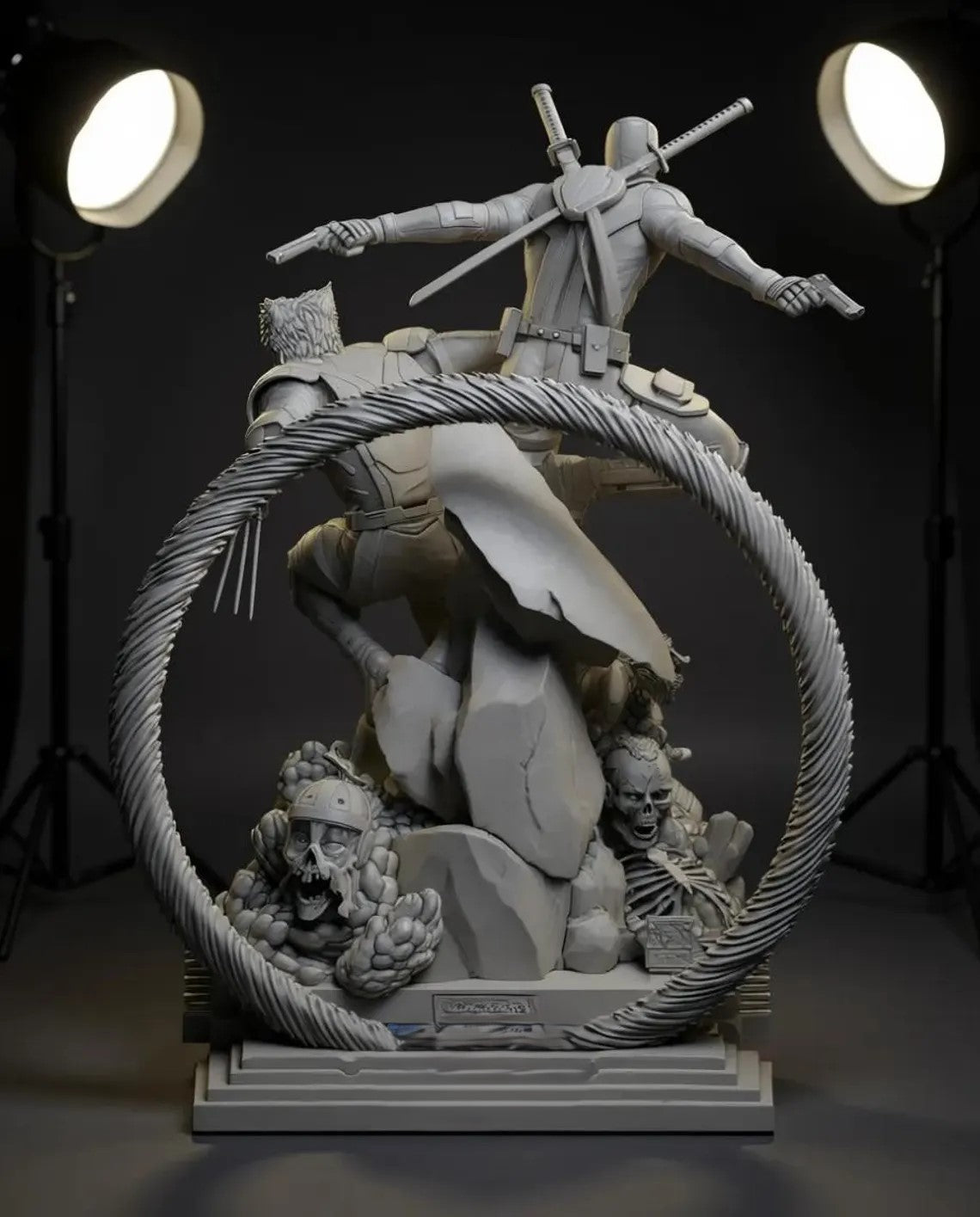 Figurine Deadpool and Wolverine - IR3D