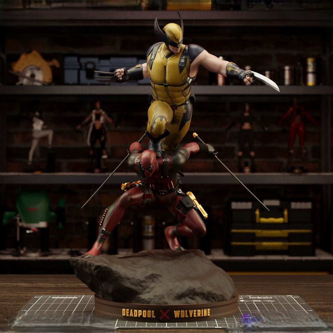 Figurine Deadpool vs Wolverine - IR3D