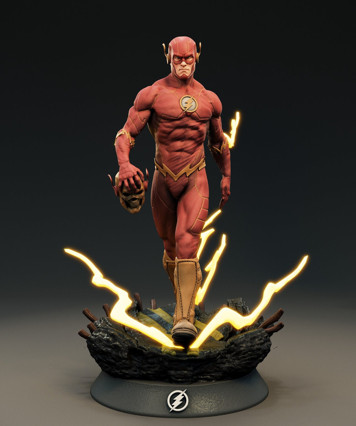 Figurine Flash – DC Comics vue de face éclair