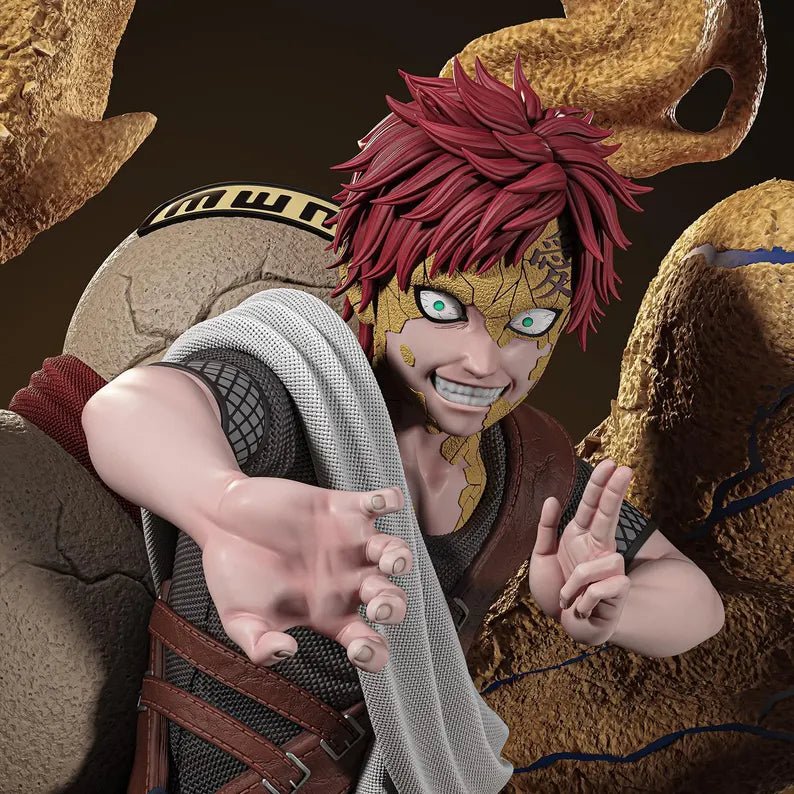 Figurine Gaara Naruto Shippuden – Statue 3D Anime Premium – Pouvoir du Sable – Kazekage – Figurine Manga Collection - IR3D