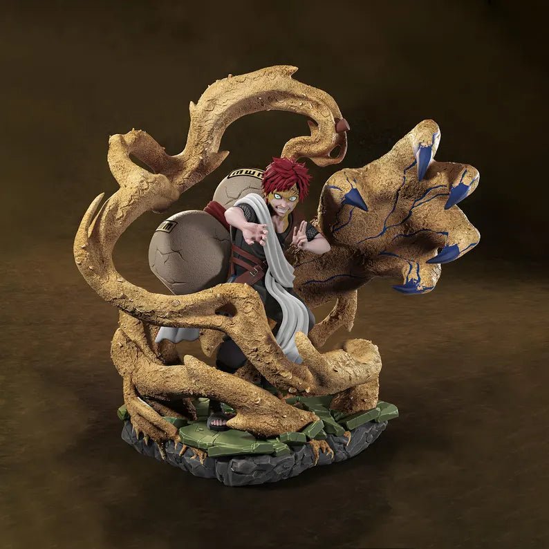 Figurine Gaara Naruto Shippuden – Statue 3D Anime Premium – Pouvoir du Sable – Kazekage – Figurine Manga Collection - IR3D