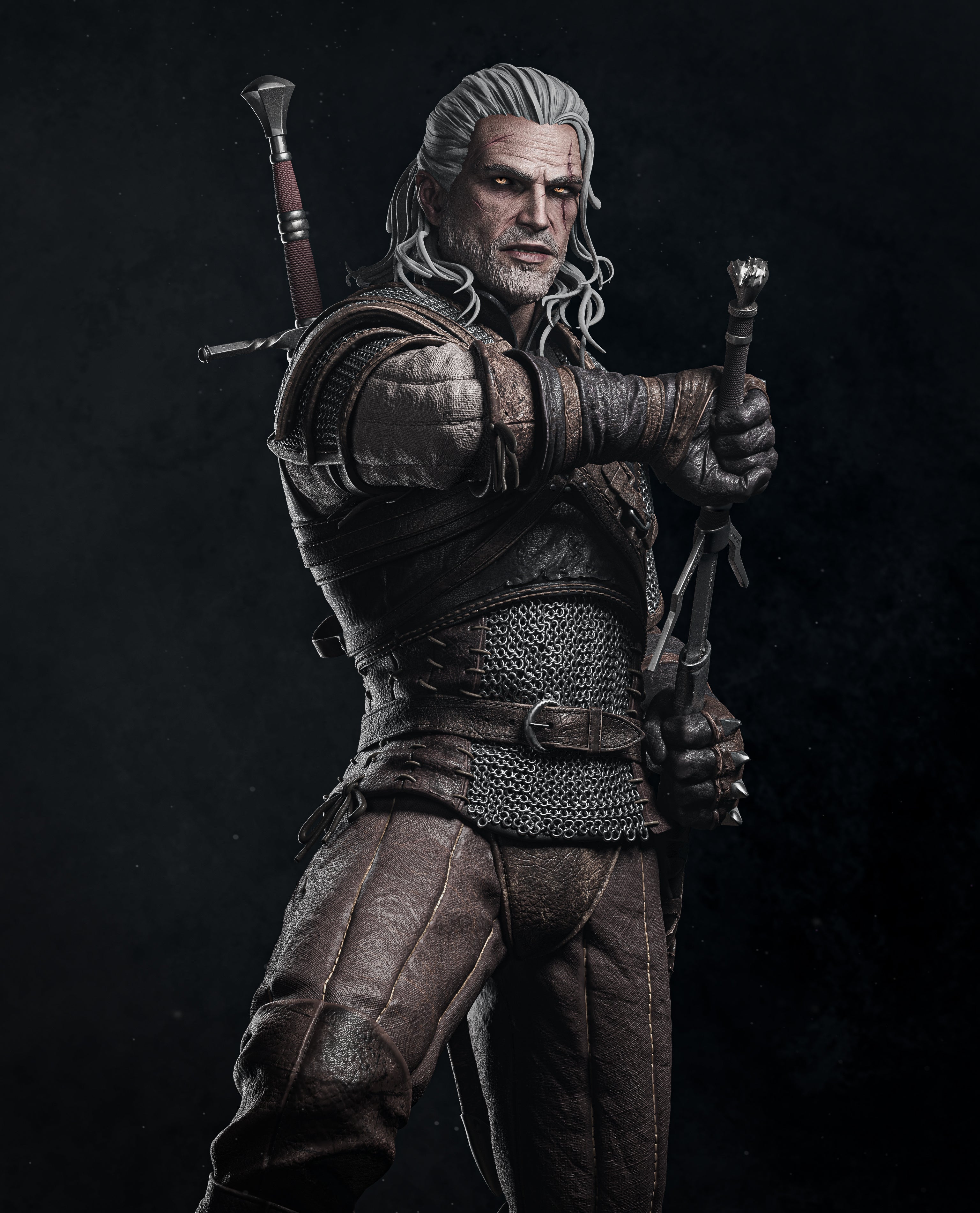 Figurine Geralt de Riv | The Witcher - IR3D