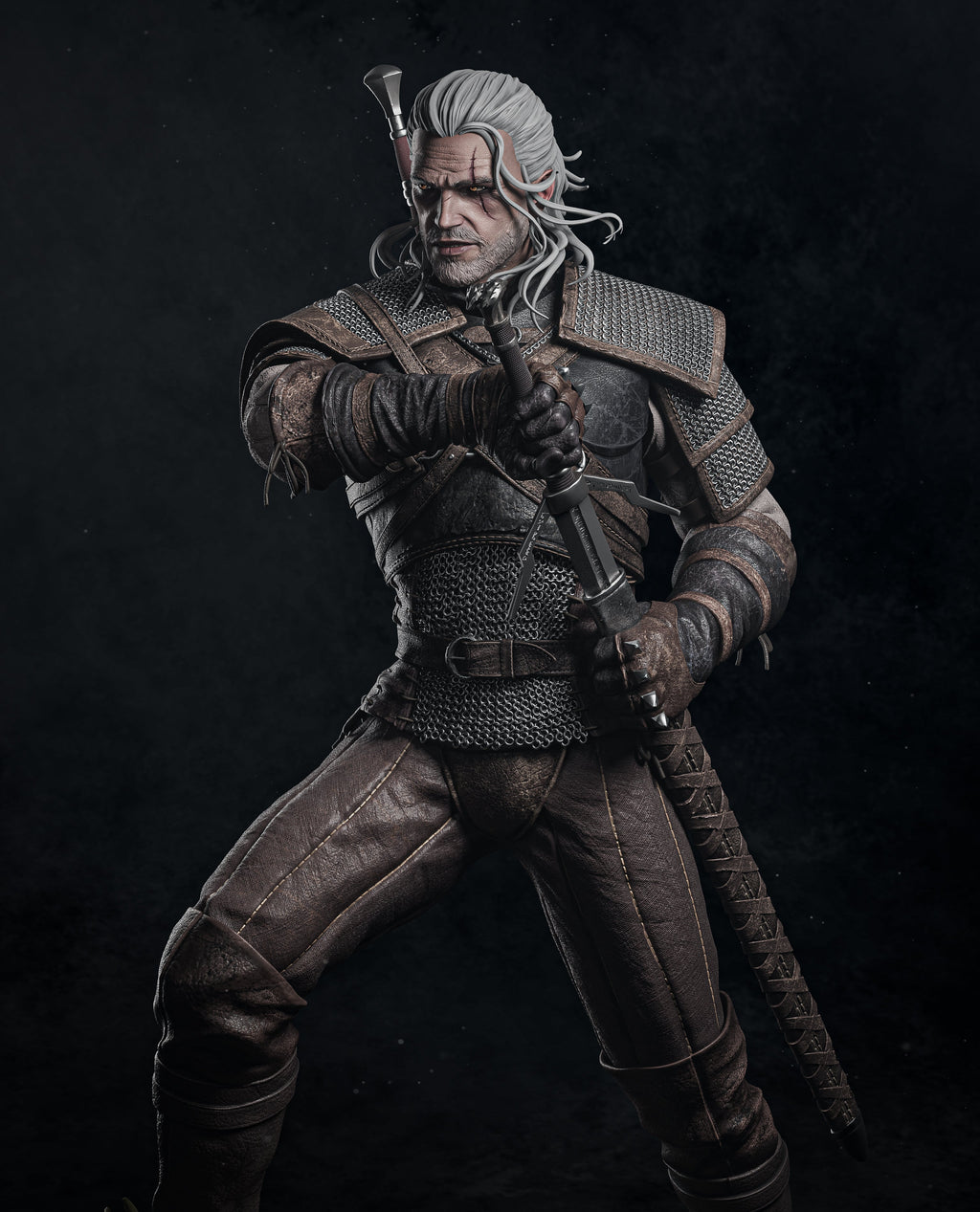 Figurine Geralt de Riv | The Witcher - IR3D