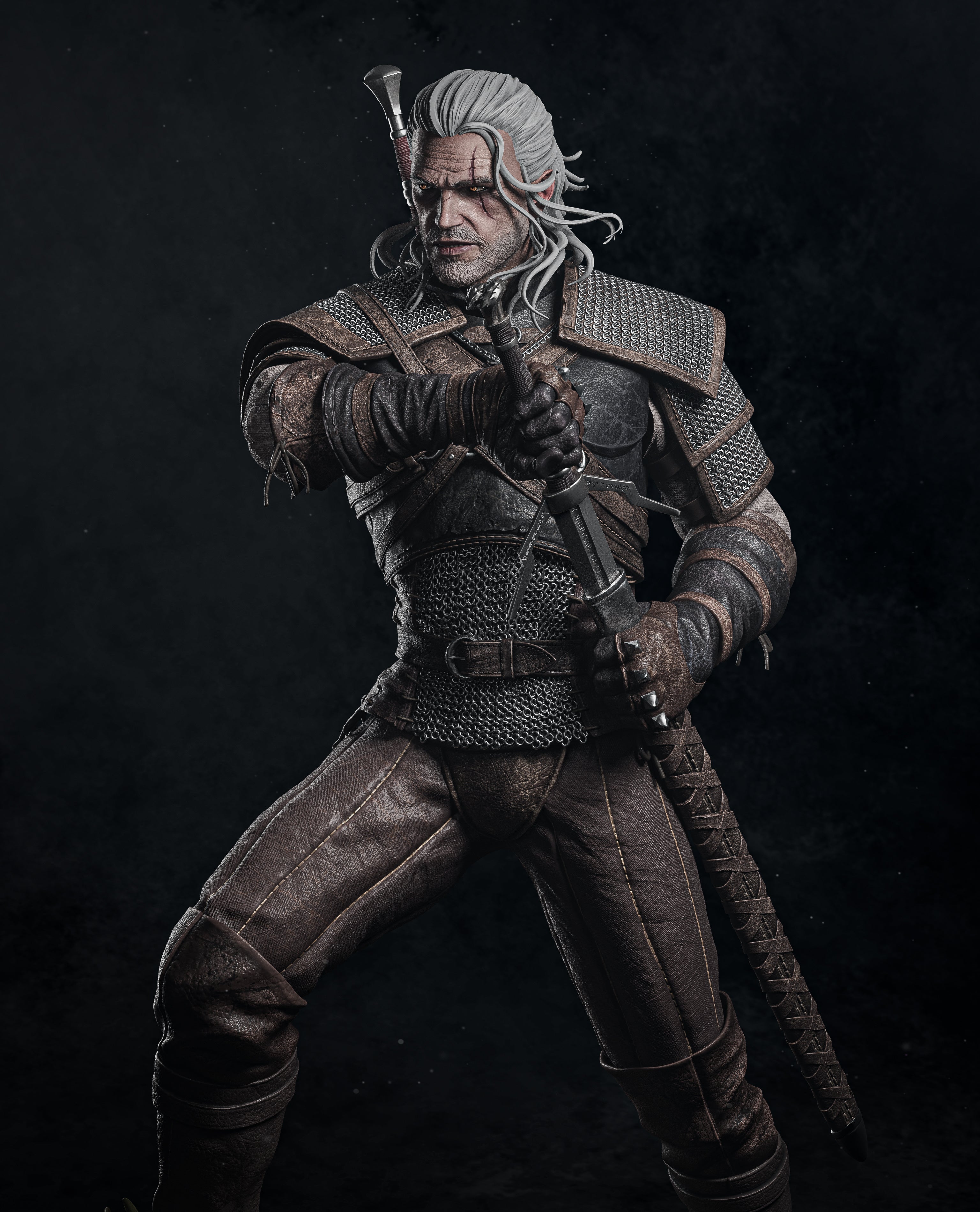 Figurine Geralt de Riv | The Witcher - IR3D