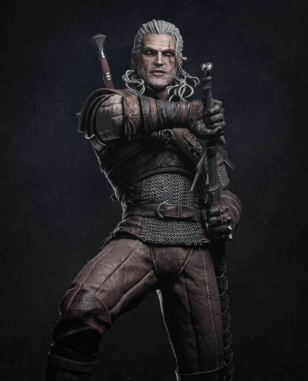 Figurine Geralt de Riv | The Witcher - IR3D