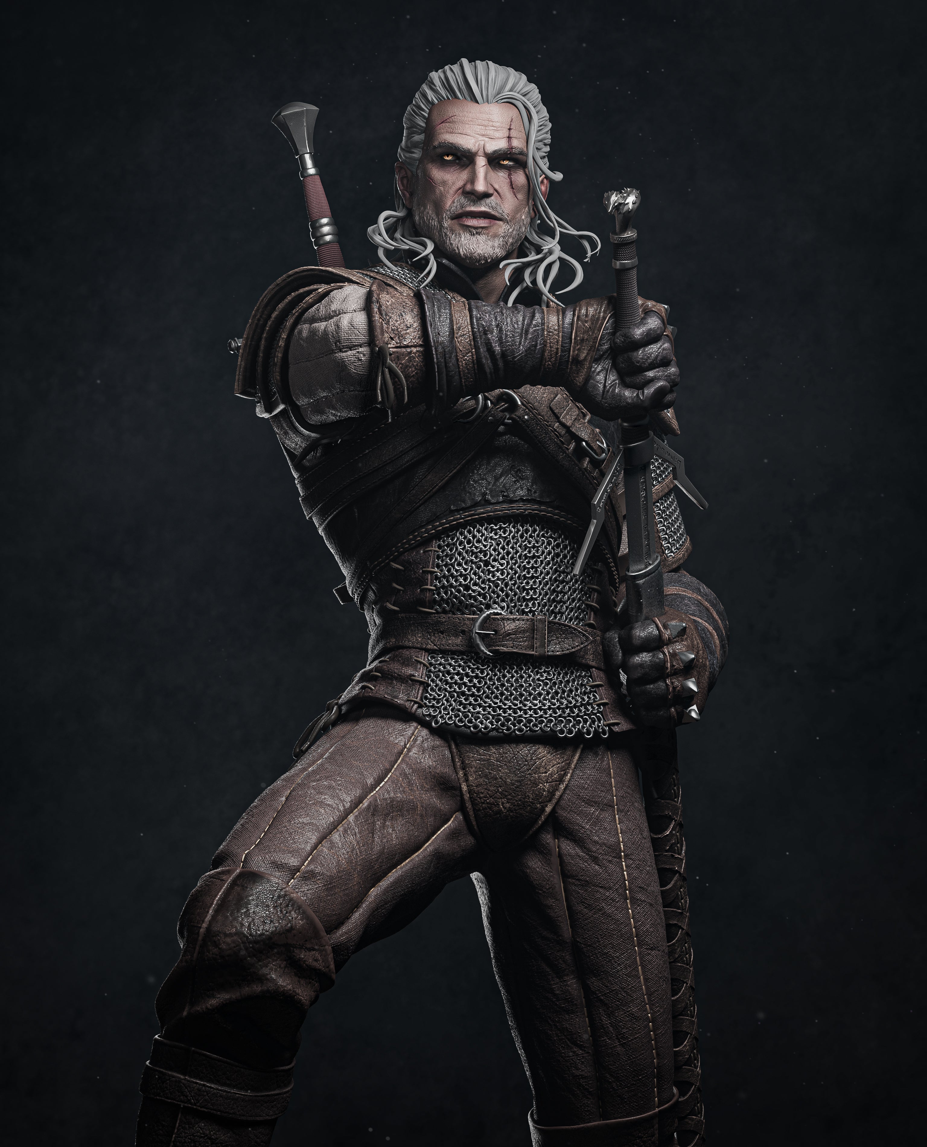 Figurine Geralt de Riv | The Witcher - IR3D