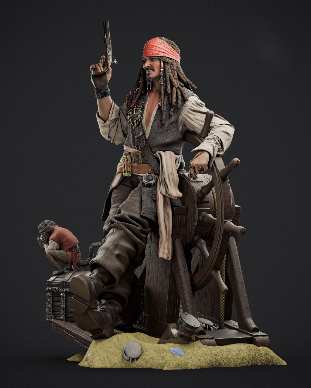 Figurine Jack Sparrow – Pirates des Caraïbes - IR3D