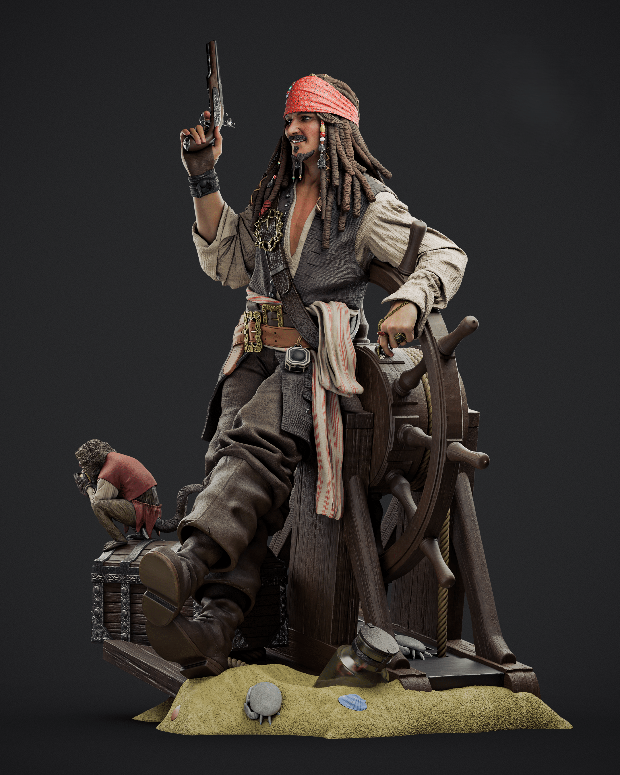 Figurine Jack Sparrow – Pirates des Caraïbes - IR3D