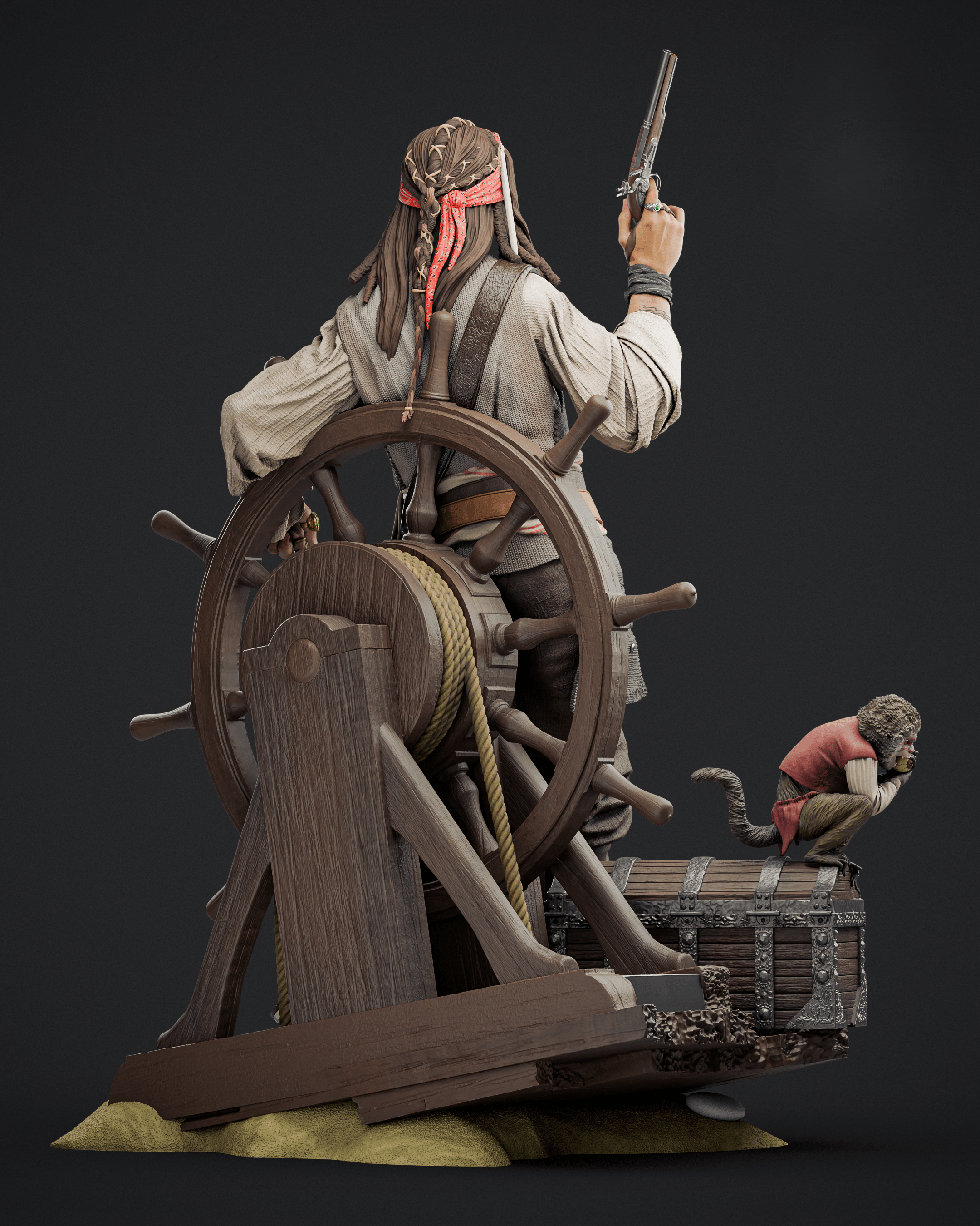 Figurine Jack Sparrow – Pirates des Caraïbes - IR3D