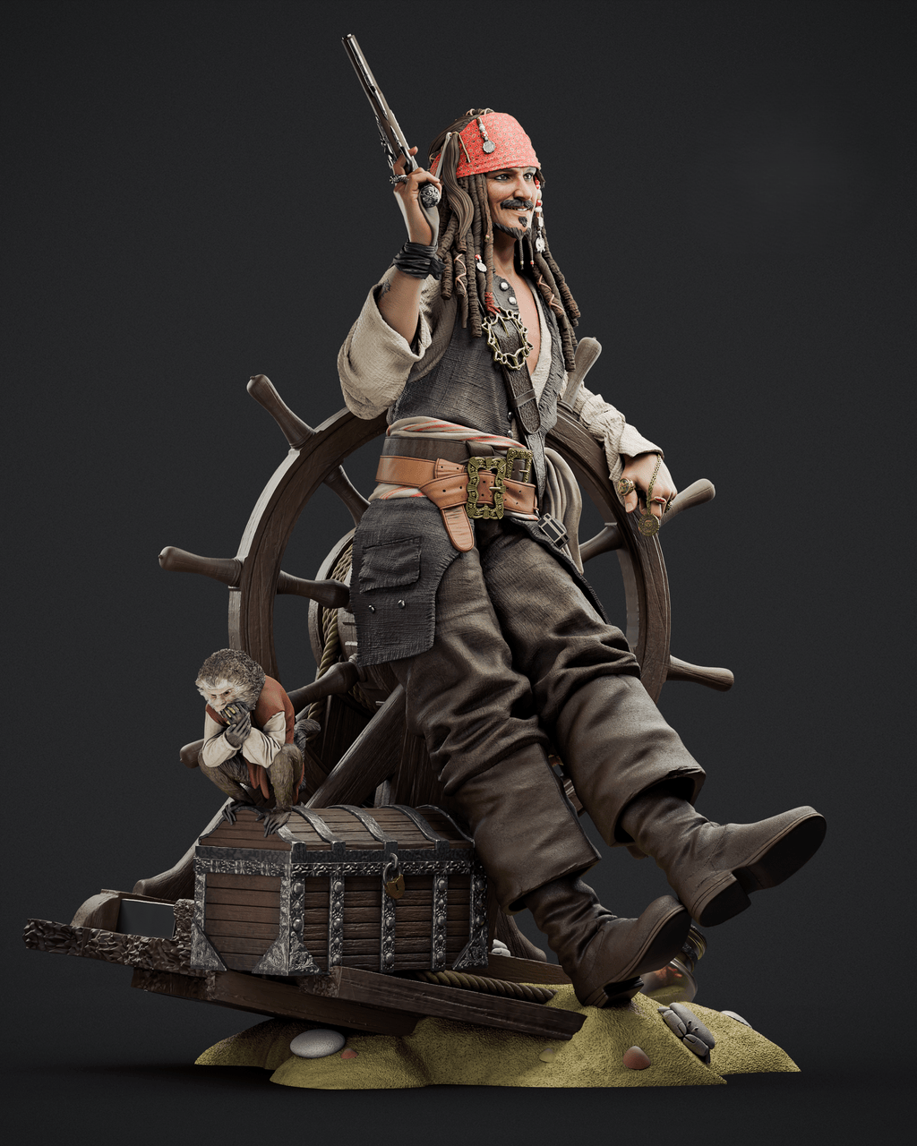 Figurine Jack Sparrow – Pirates des Caraïbes - IR3D