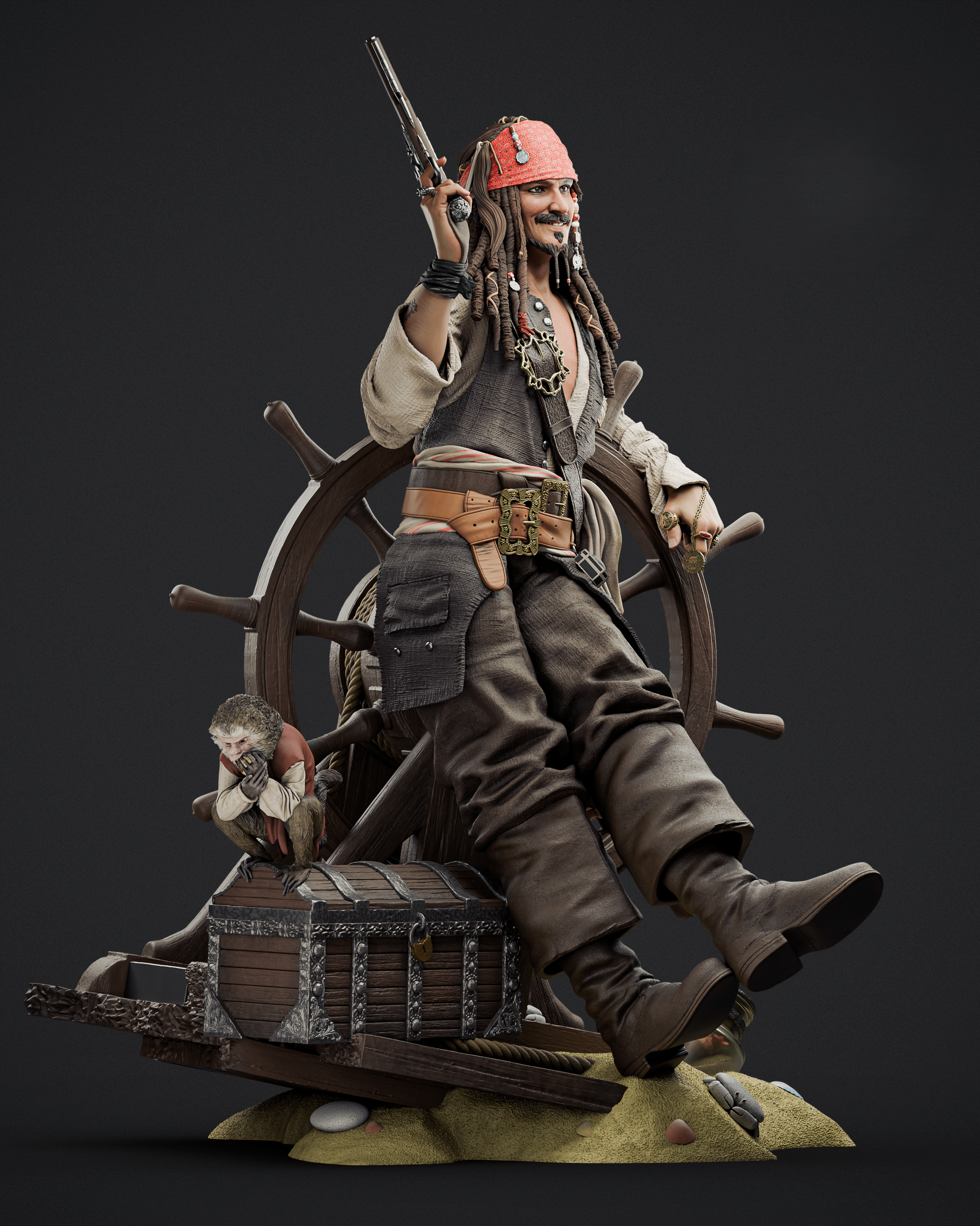 Figurine Jack Sparrow – Pirates des Caraïbes - IR3D