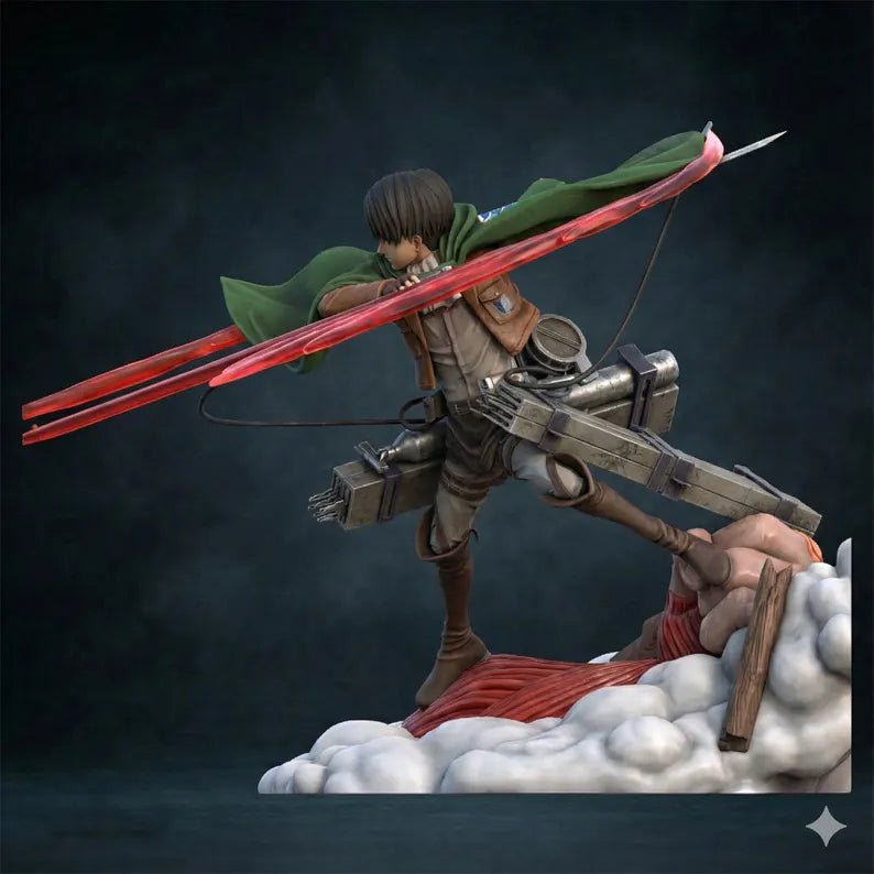 Figurine Levi Ackerman Attack on Titan – Statue 3D Anime Premium – L’Attaque des Titans – Figurine Manga Collection - IR3D