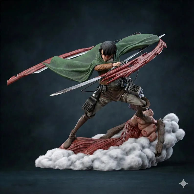 Figurine Levi Ackerman Attack on Titan – Statue 3D Anime Premium – L’Attaque des Titans – Figurine Manga Collection - IR3D