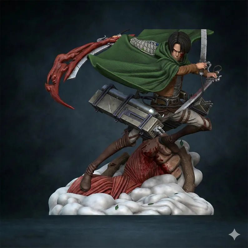Figurine Levi Ackerman Attack on Titan – Statue 3D Anime Premium – L’Attaque des Titans – Figurine Manga Collection - IR3D