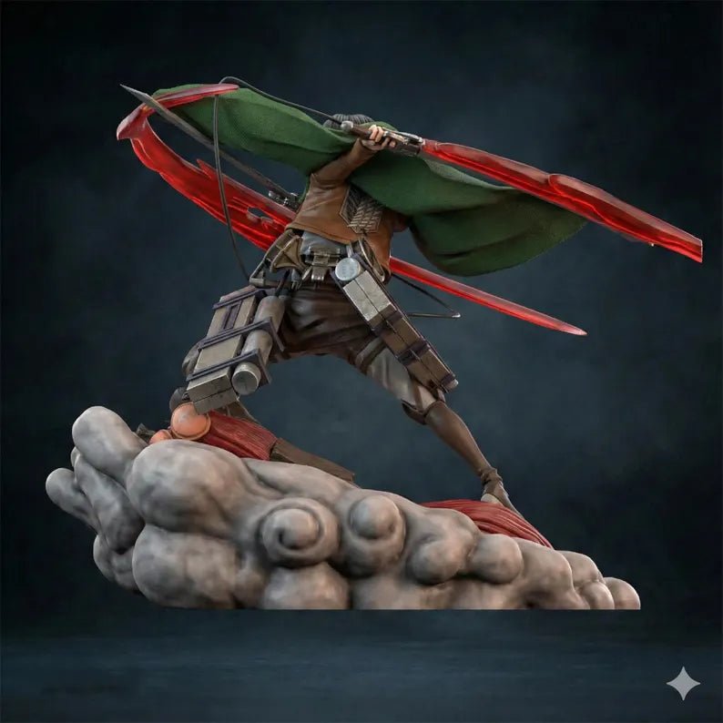 Figurine Levi Ackerman Attack on Titan – Statue 3D Anime Premium – L’Attaque des Titans – Figurine Manga Collection - IR3D