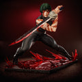 Figurine Maki Zenin de Jujutsu Kaisen, cheveux verts foncés et grande lame rouge, statue en résine 3D