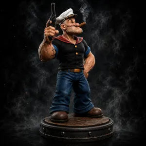 Figurine Popeye – Statue de collection en résine 3D vue miniature