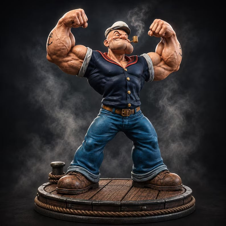 Figurine Popeye – Statue Résine 3D Collector