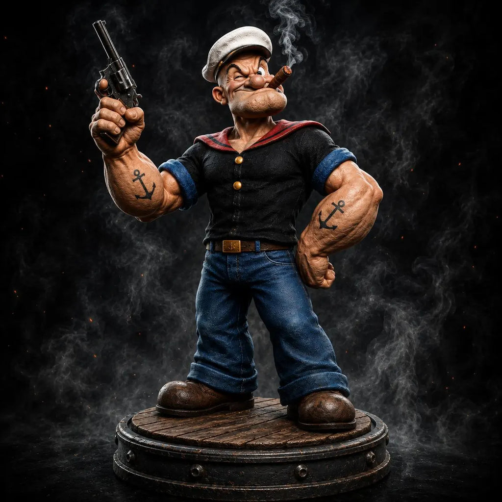 Figurine Popeye – Statue de collection en résine 3D