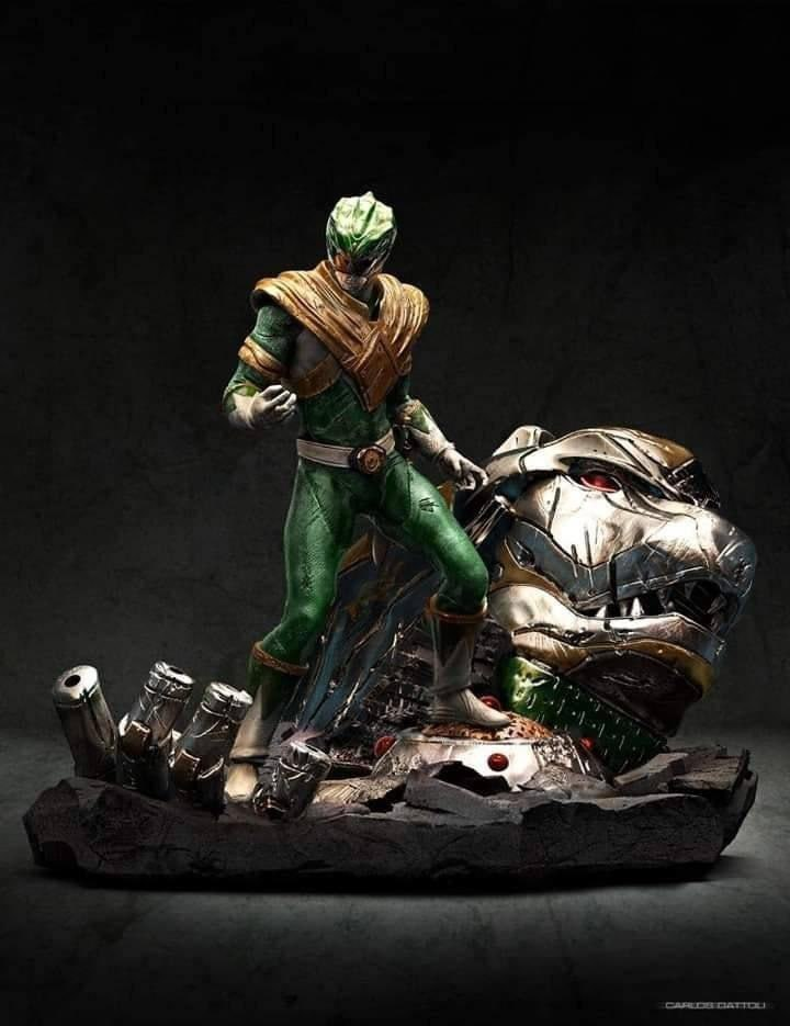 Fichier STL figurine Green Ranger et Dragonzord – modèle 3D