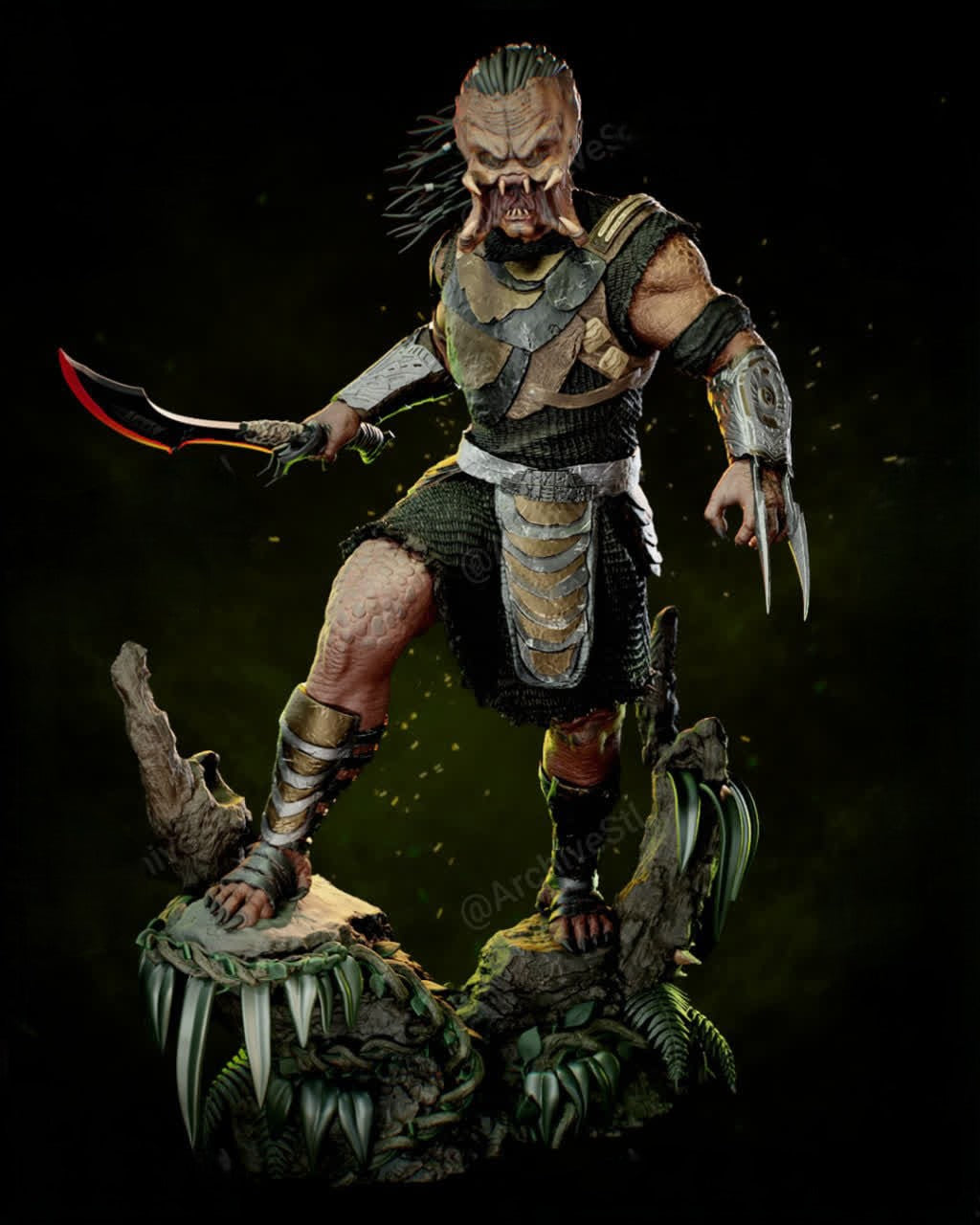 Figurine Predator – statue en résine 3D