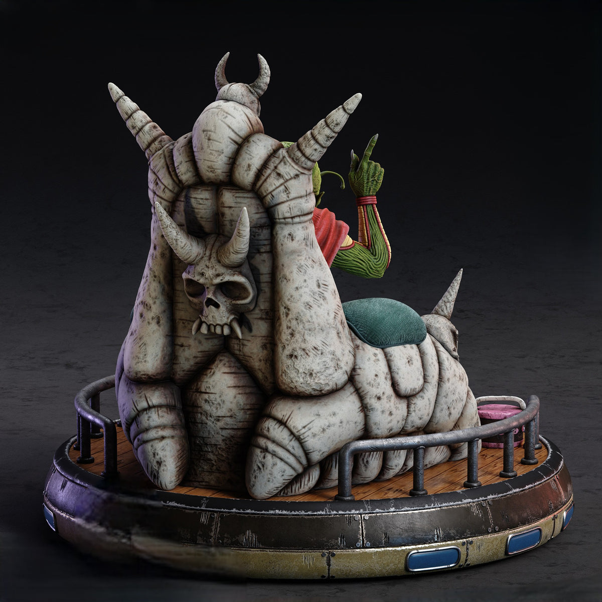 Figurine Roi Piccolo – vue arrière du trône