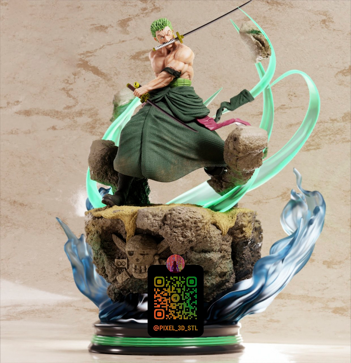 Figurine Roronoa Zoro – One Piece en résine 3D