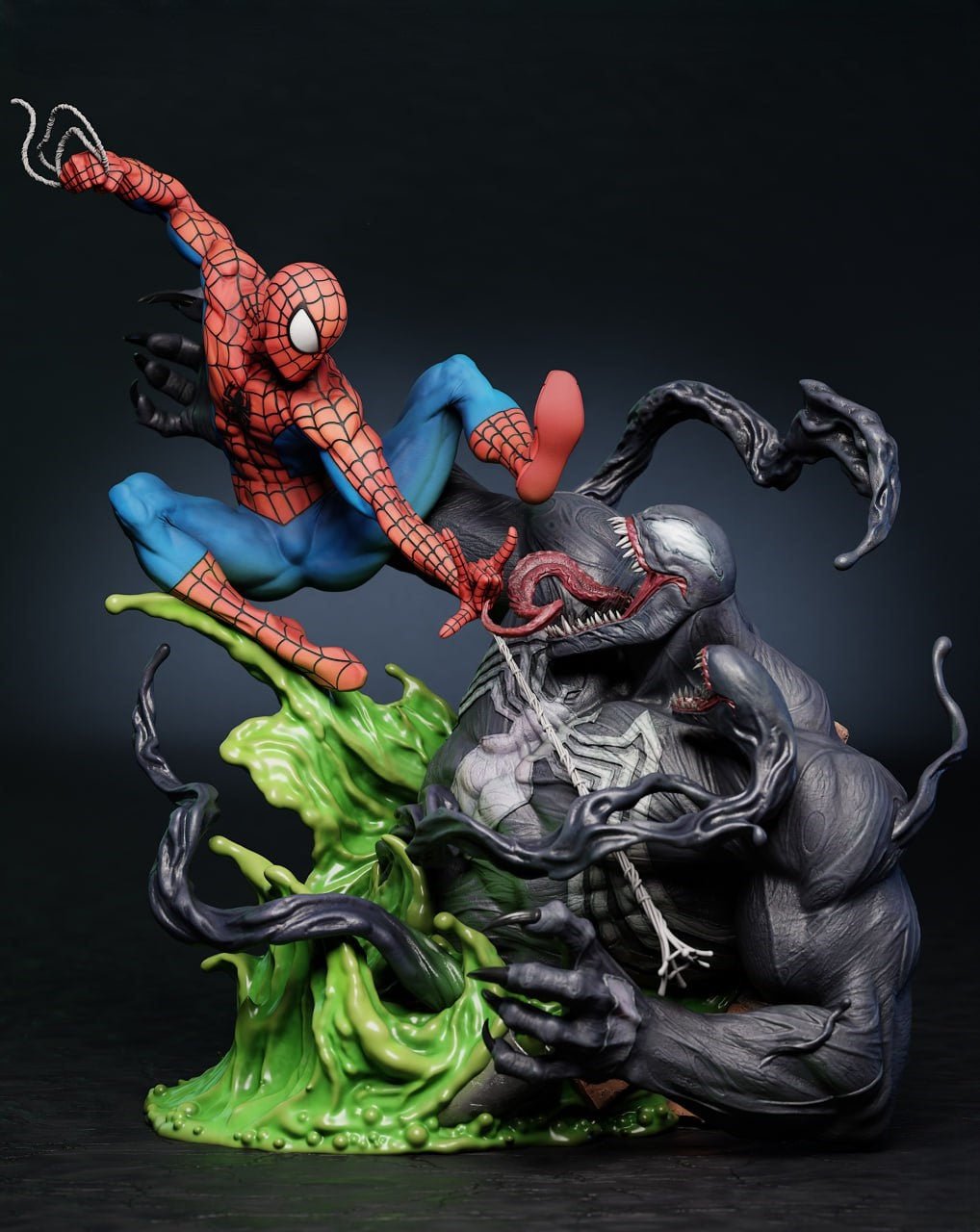 Figurine Spider man VS Venom - Marvel - IR3D