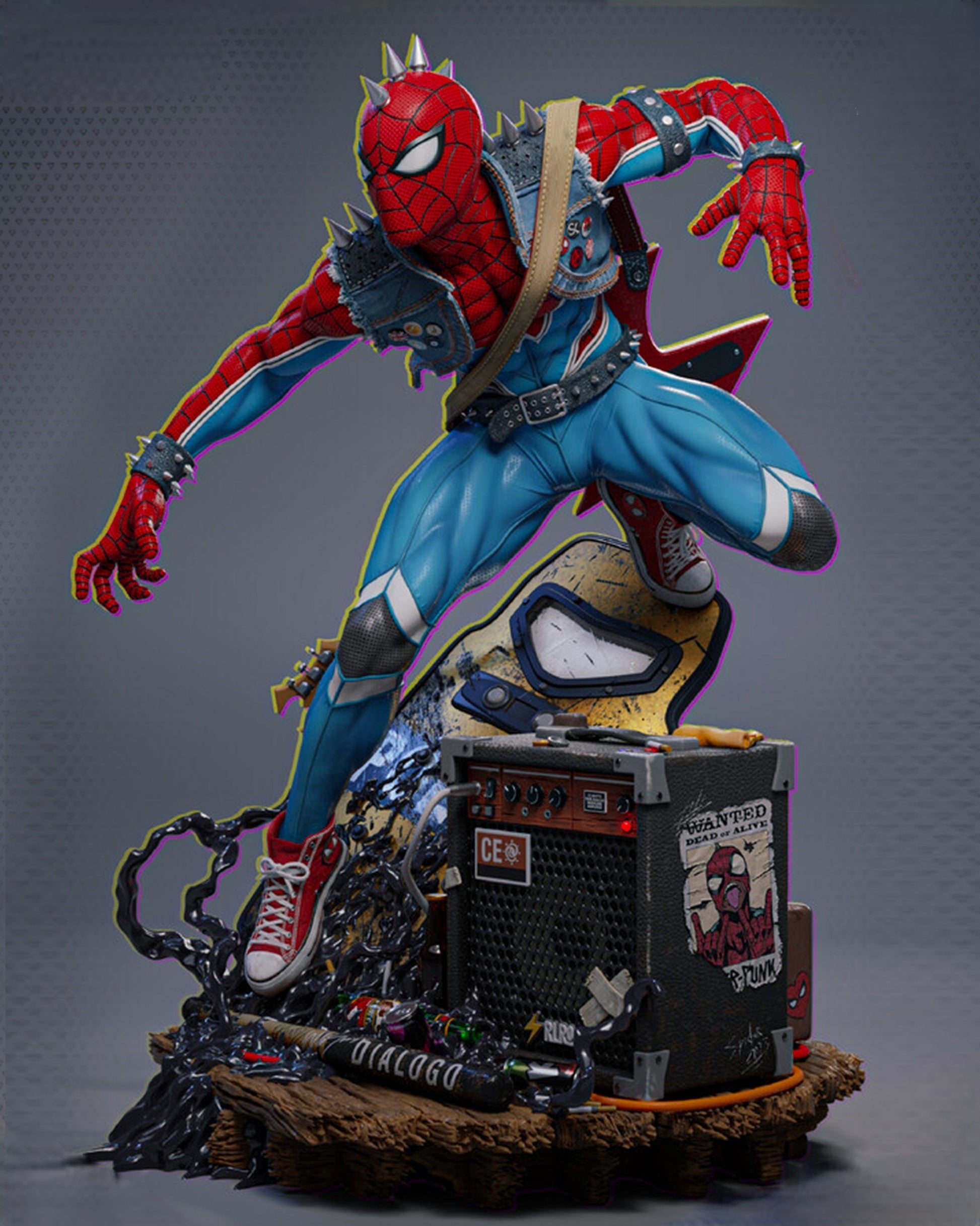 Figurine Spider - Punk - IR3D