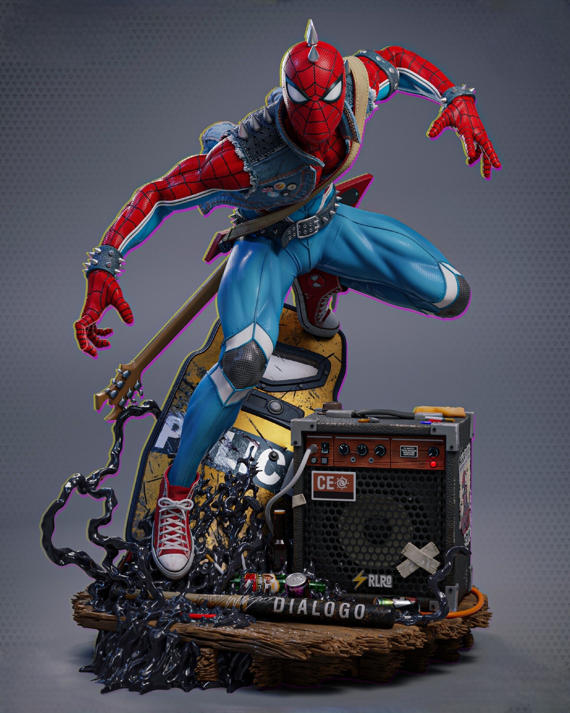 Figurine Spider - Punk - IR3D
