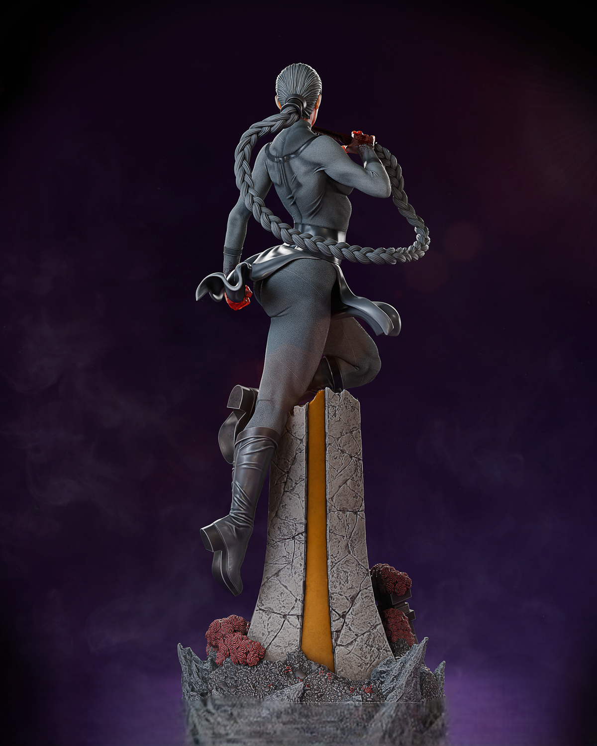 Figurine Thula de Invincible en résine 3D, vue arrière droite