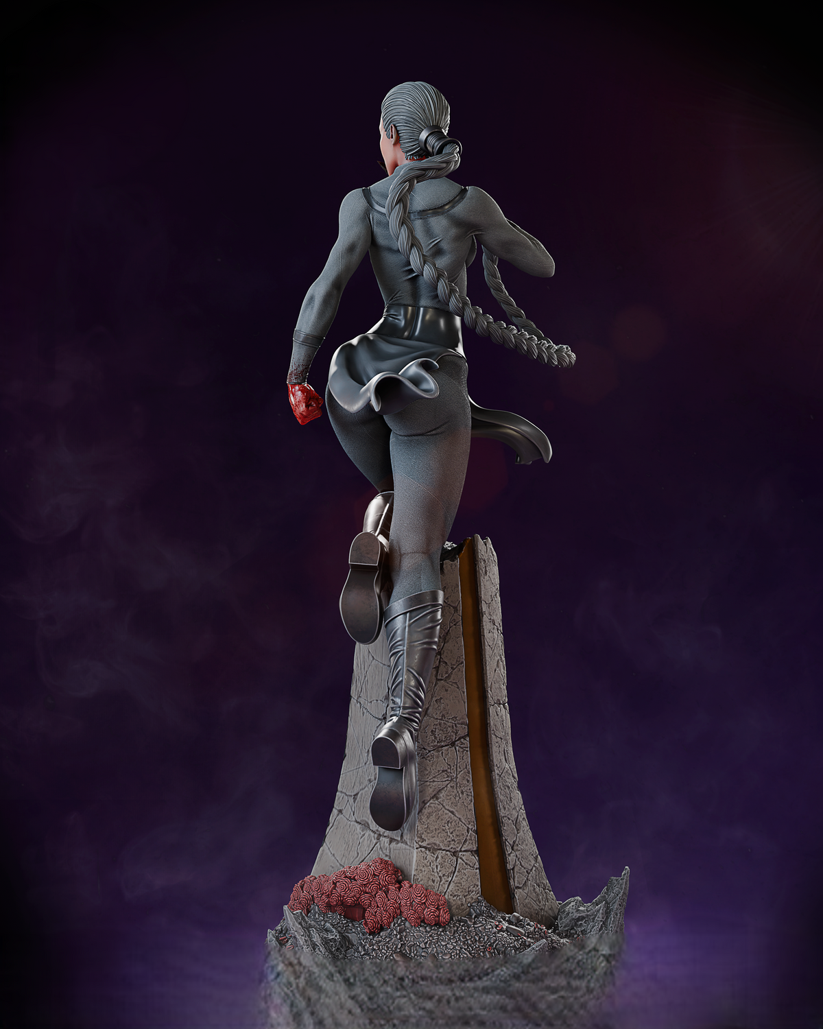 Figurine Thula de Invincible en résine 3D, vue arrière