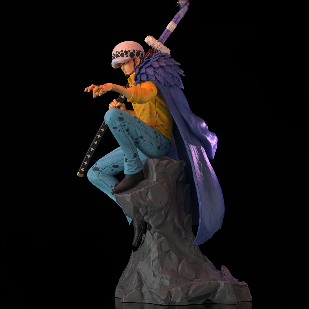 Figurine Trafalgar D. Water Law – One Piece vue de côté