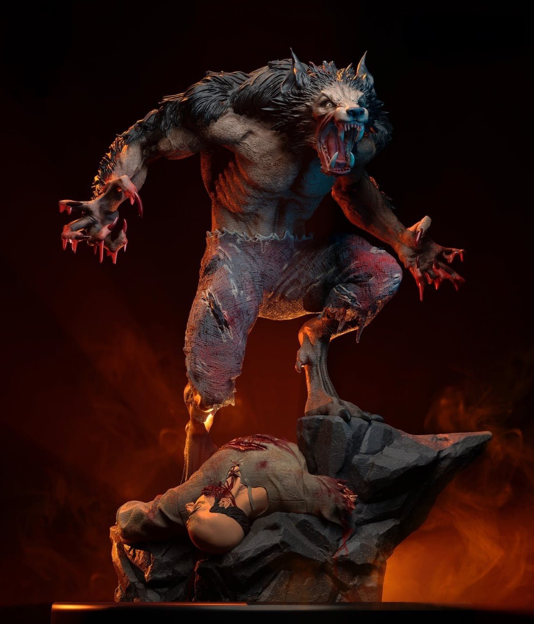 Figurine werewolf - IR3D