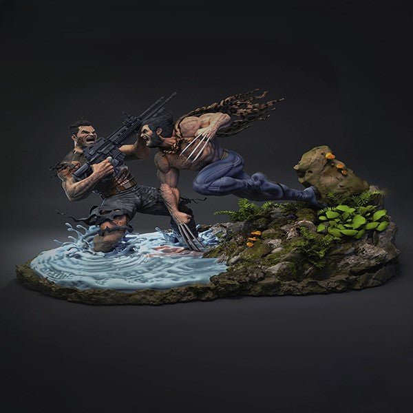 Figurine Wolverine vs Punisher - IR3D