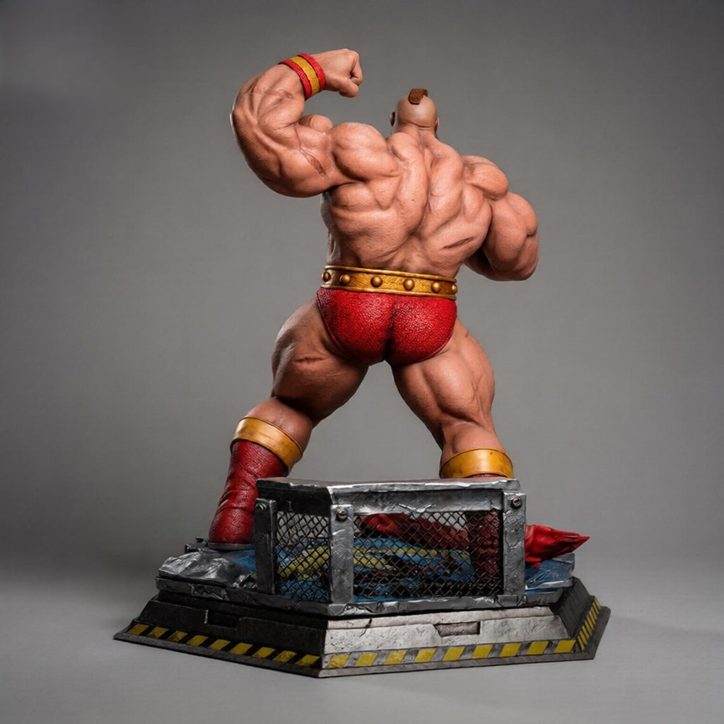 Figurine Zangief Street Fighter en résine 3D – vue arrière