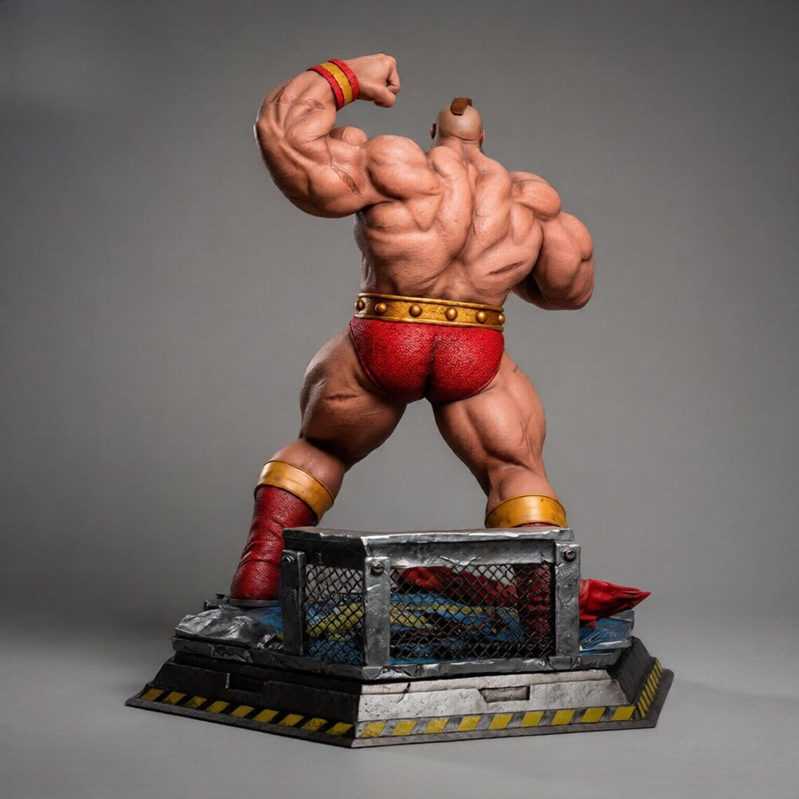 Figurine Zangief Street Fighter en résine 3D – vue arrière