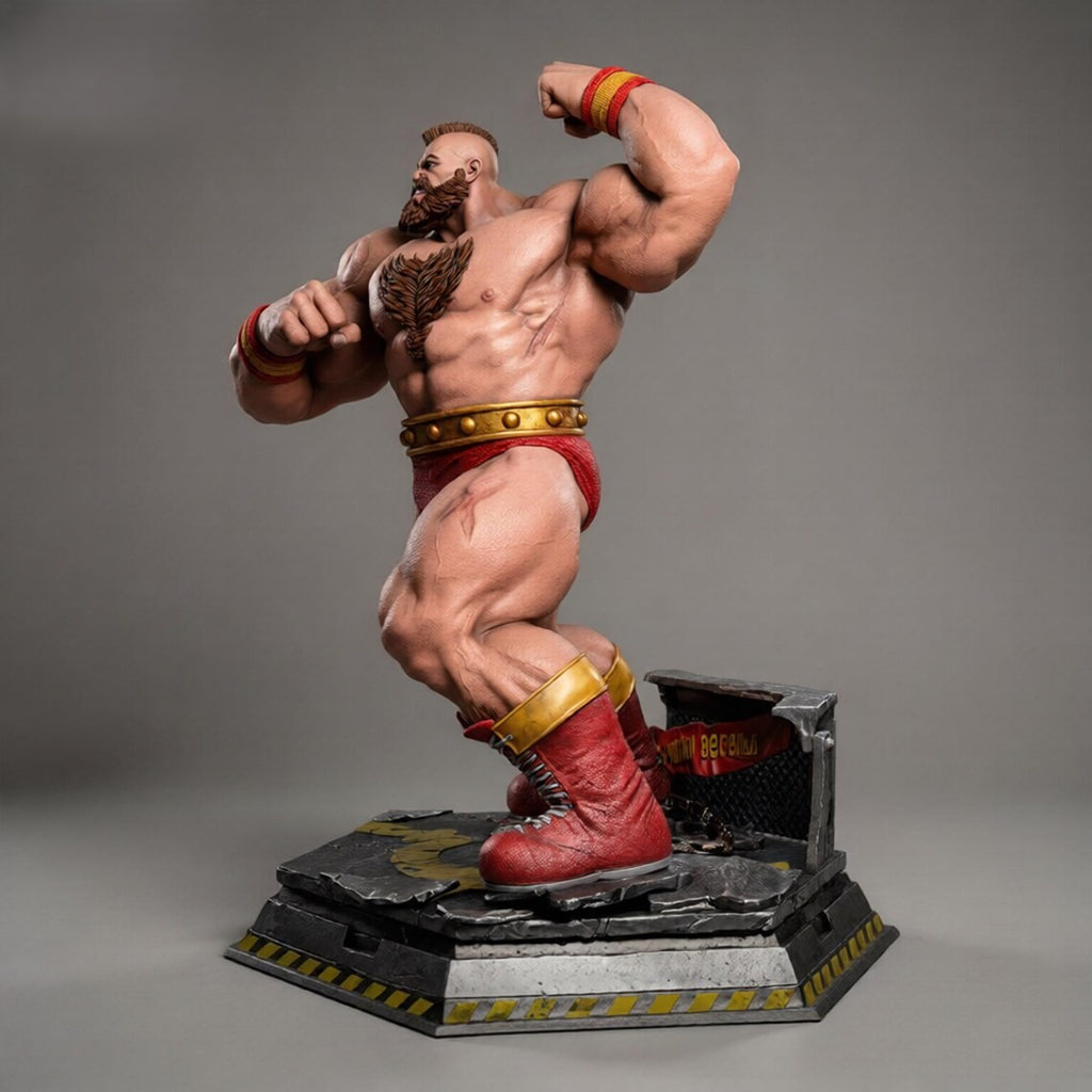 Figurine Zangief Street Fighter en résine 3D – vue de profil