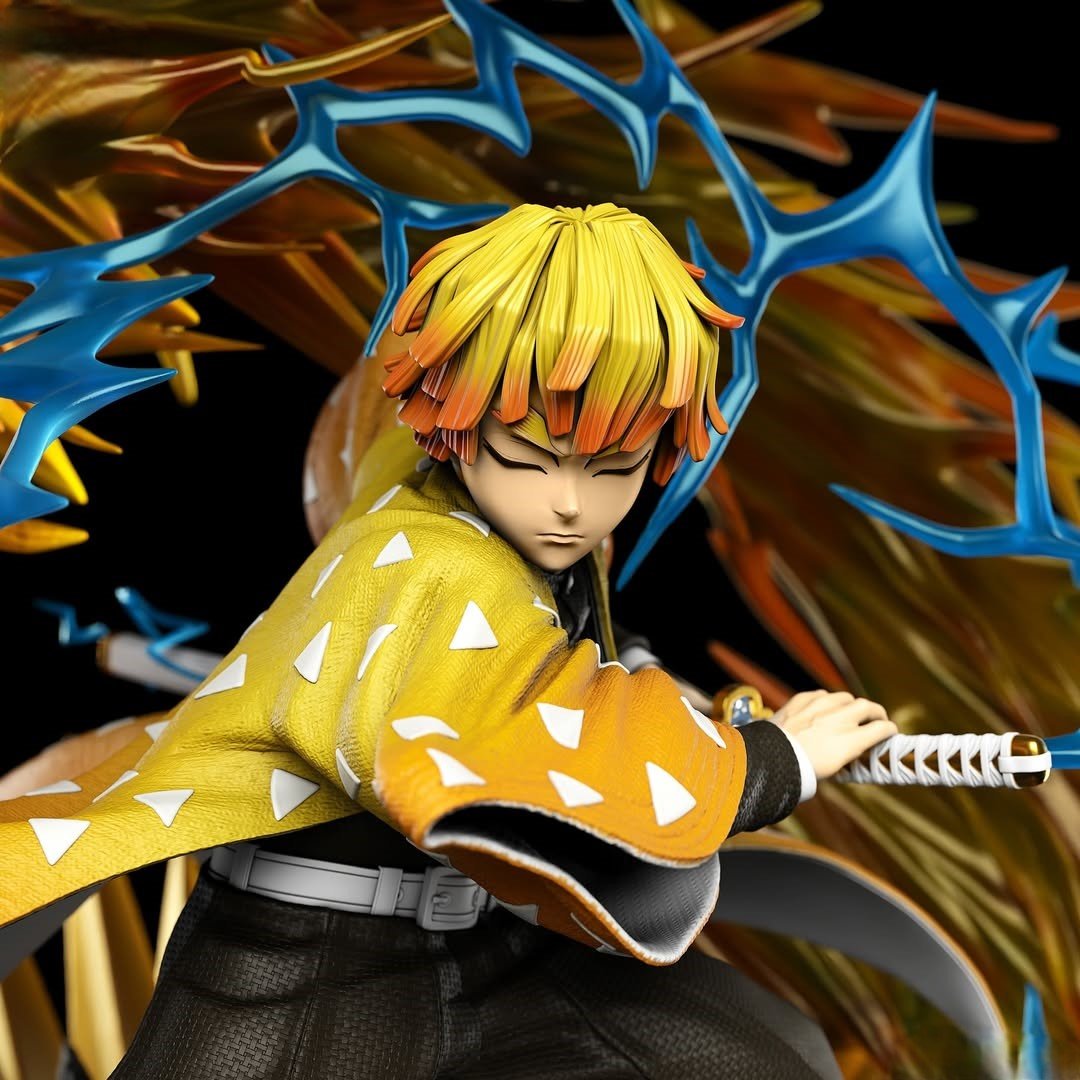 Figurine Zenitsu Agatsuma - Demon Slayer: Kimetsu no Yaiba - Manga - IR3D