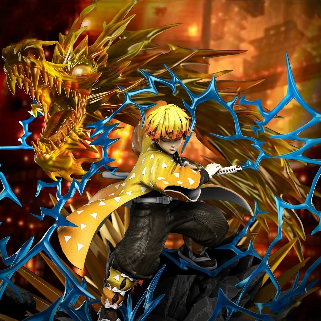 Figurine Zenitsu Agatsuma - Demon Slayer: Kimetsu no Yaiba - Manga - IR3D