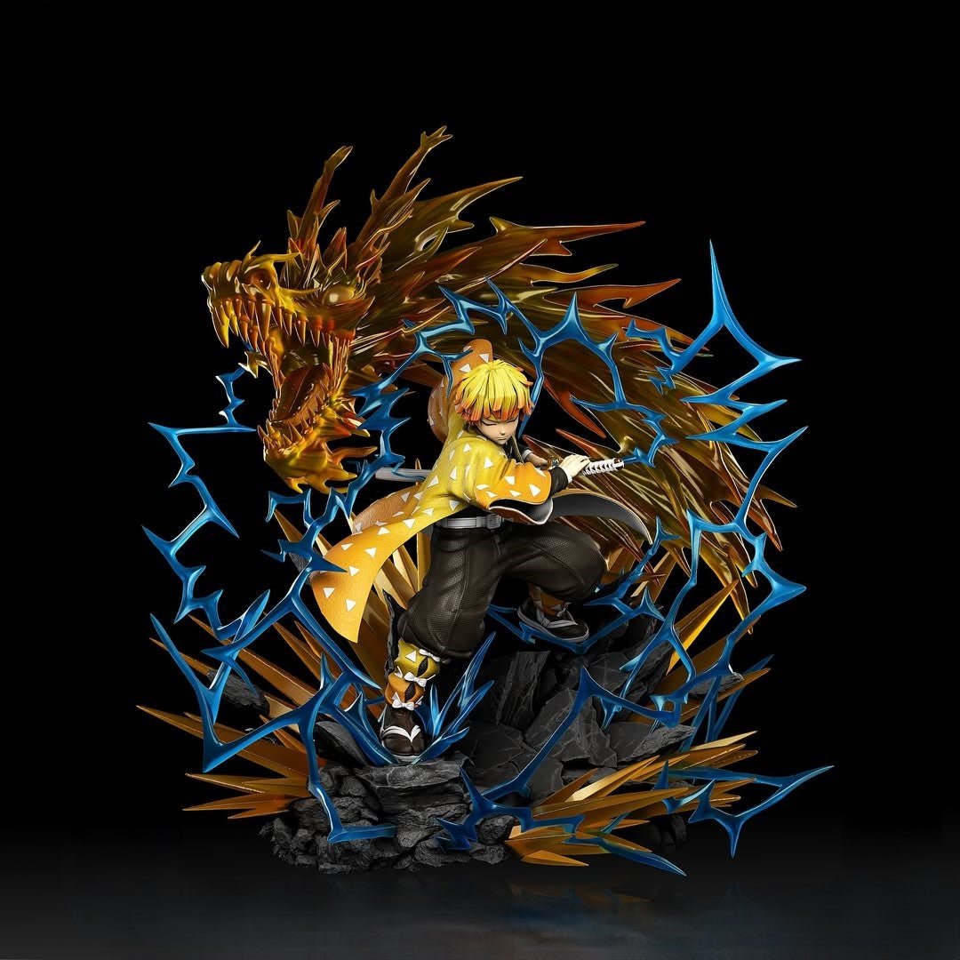 Figurine Zenitsu Agatsuma - Demon Slayer: Kimetsu no Yaiba - Manga - IR3D