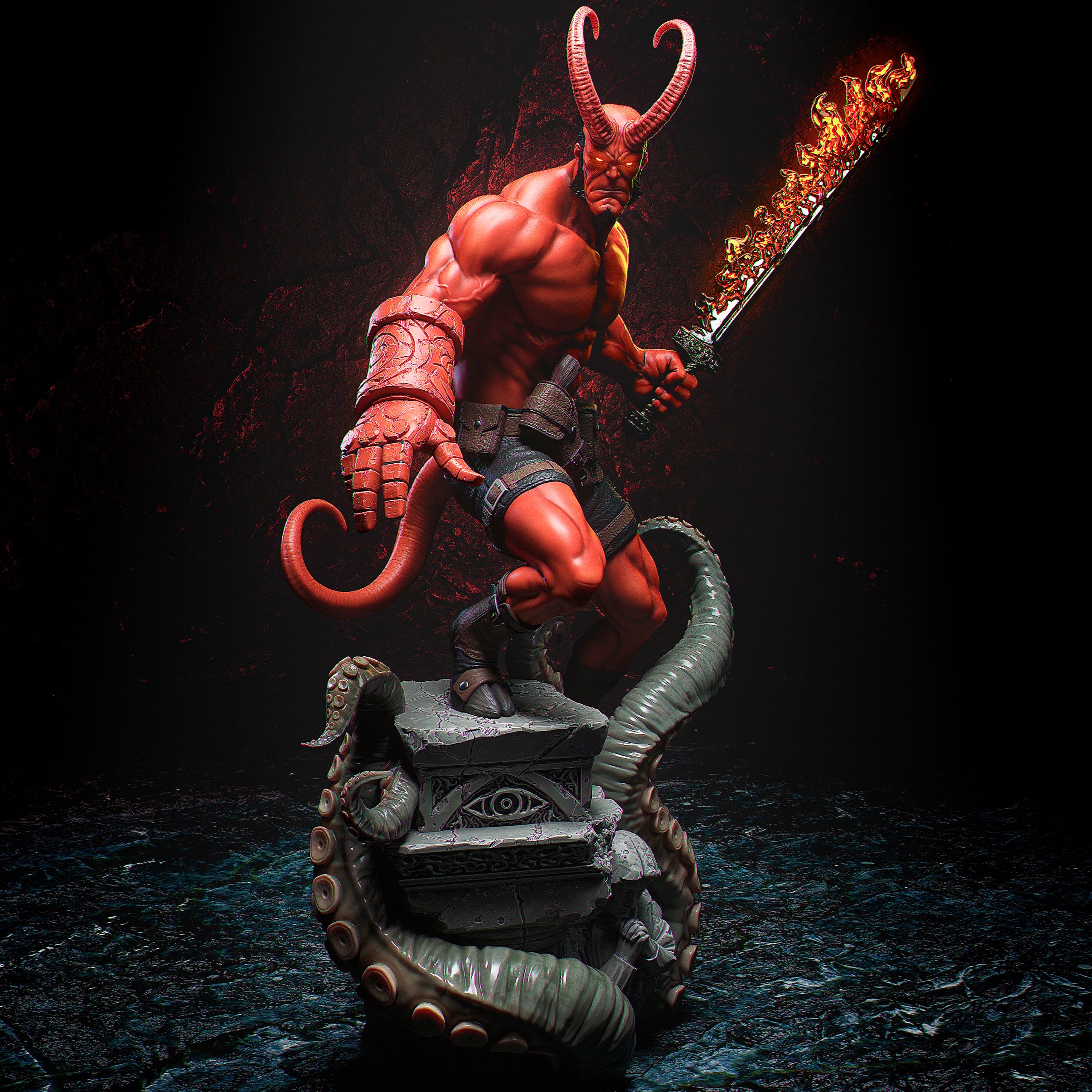 Figurine Hellboy – Statue Résine 3D Collector Inspirée des Comics Hellboy IR3D