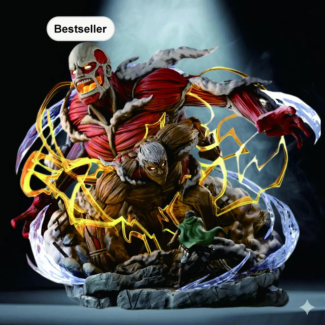 Figurine Titan Colossal & Titan Assaillant – Statue Collector Inspirée d’un Univers Titanesque